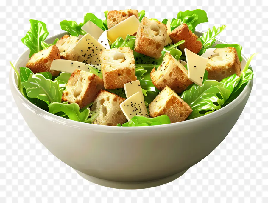 Salad Kaisar，Salad Dengan Crouton PNG