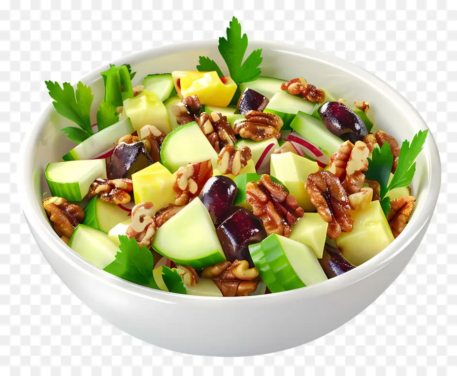 Salad Waldorf，Salad Kacang Dan Buah PNG