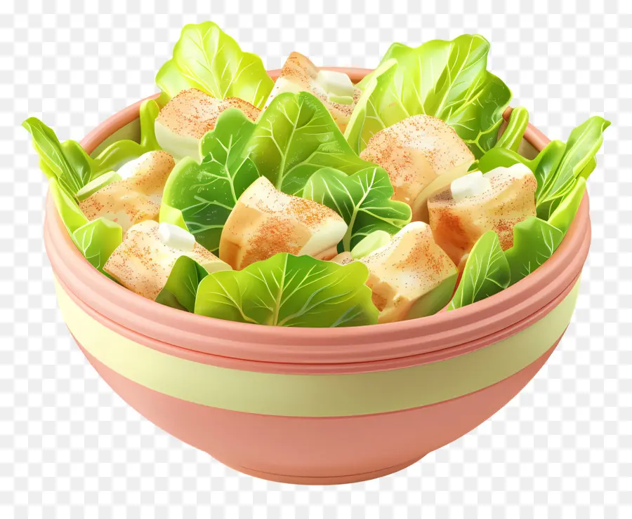 Salad Kaisar，Salad Dengan Crouton PNG