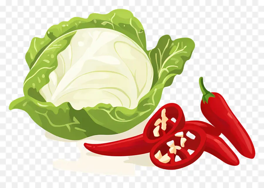 Logo Kimchi，Kubis Dan Cabai PNG