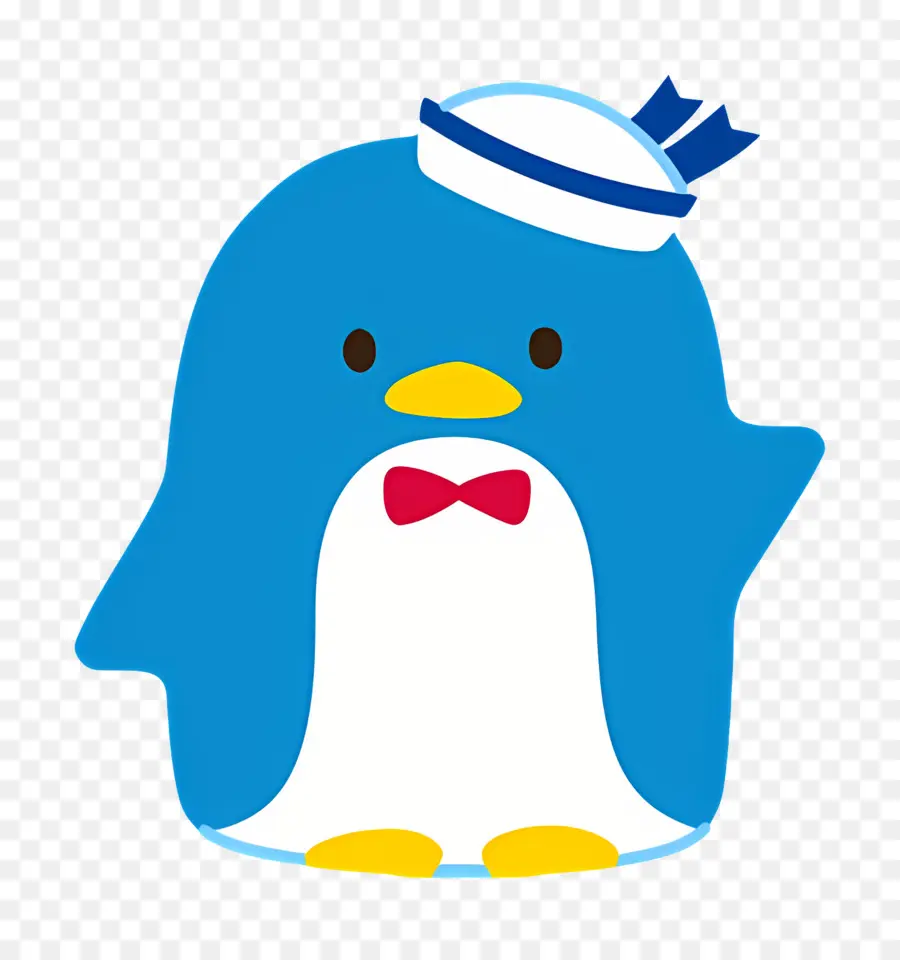 Tuksedo，Penguin Biru Dengan Topi Pelaut PNG