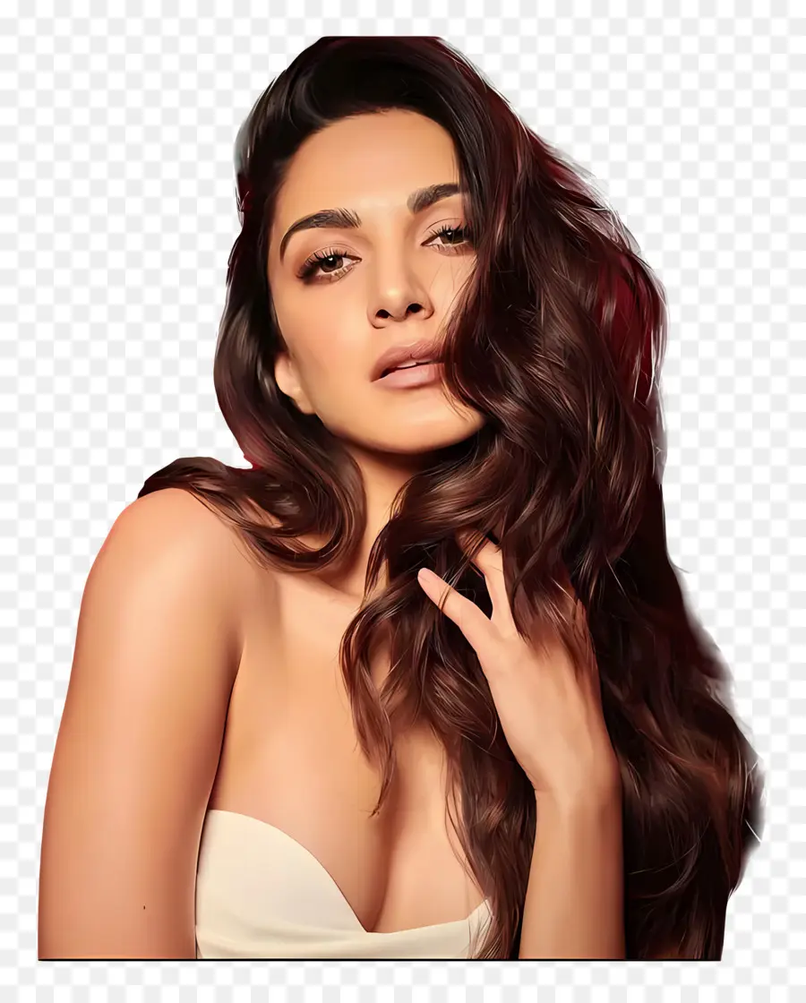 Kiara Advani，Wanita Dengan Rambut Panjang PNG