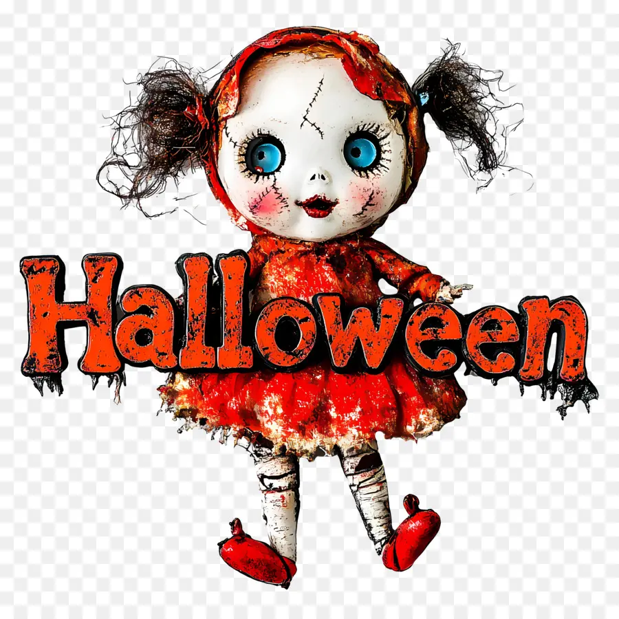 Hallowen，Boneka Menyeramkan PNG