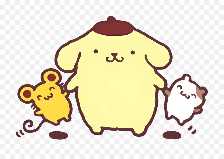 Pompompurin，Karakter Kuning Dengan Teman PNG