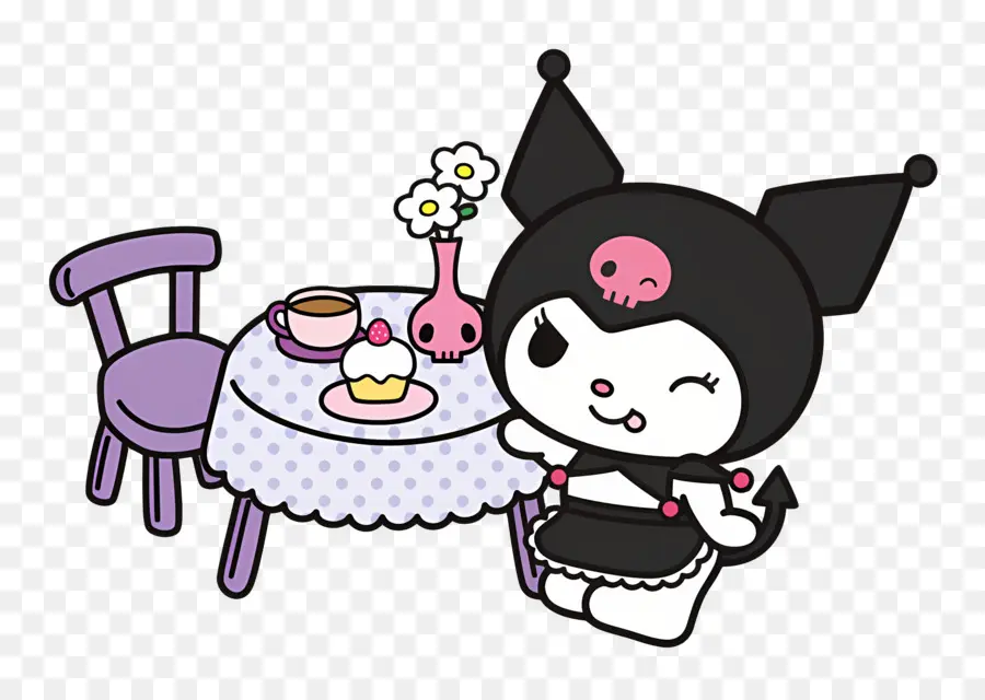 Kuromi，Kuromi Di Meja PNG