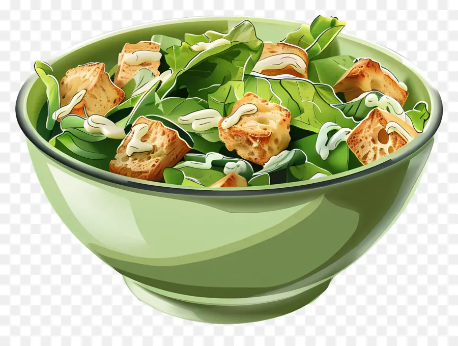 Salad Kaisar，Semangkuk Salad PNG