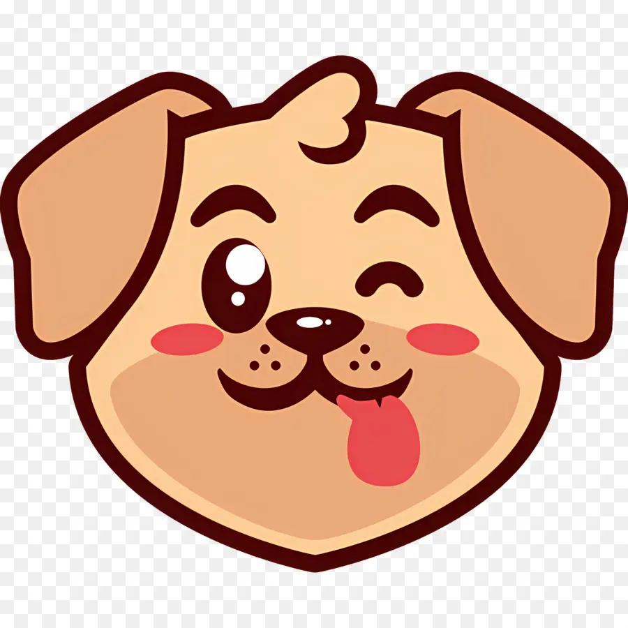 Emoji Anjing，Anjing Tertawa PNG