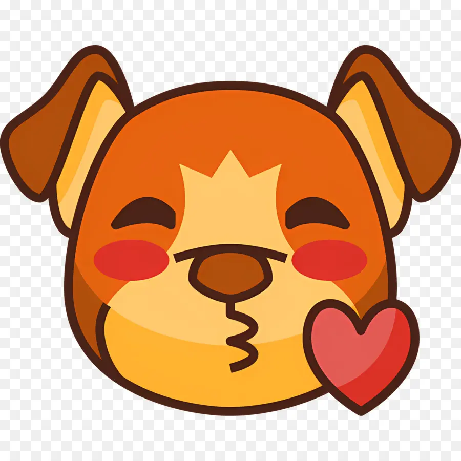 Emoji Anjing，Anjing Cinta PNG