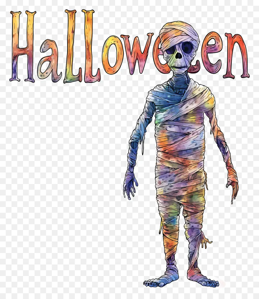 Hallowen，Mumi Yang Penuh Warna PNG