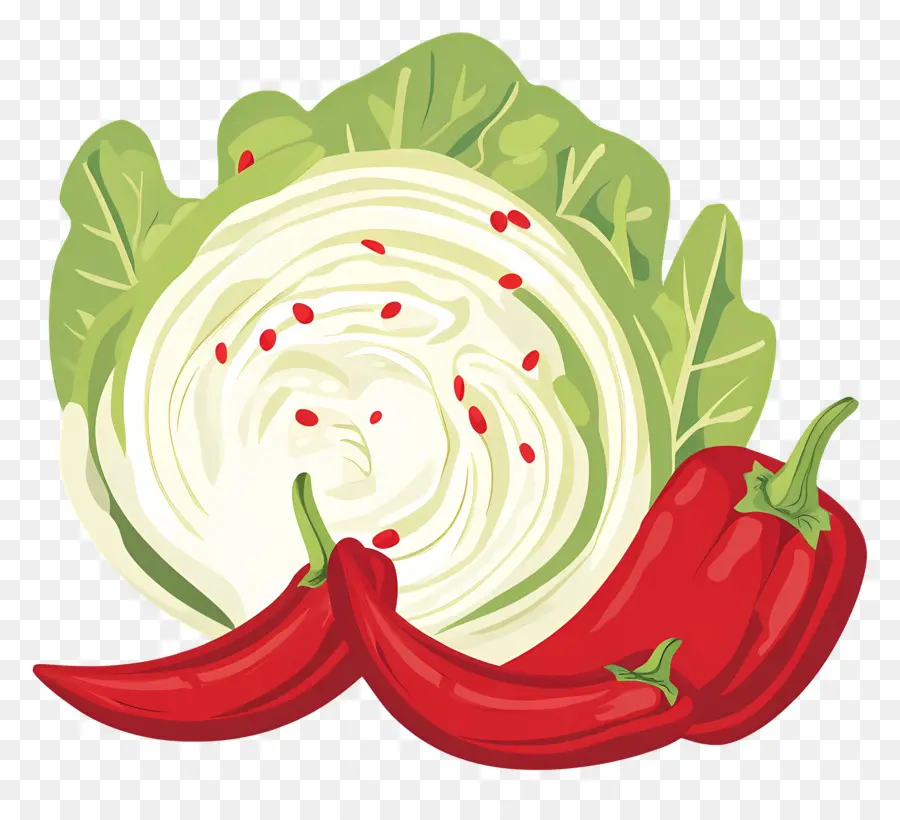 Logo Kimchi，Kubis Dan Paprika PNG