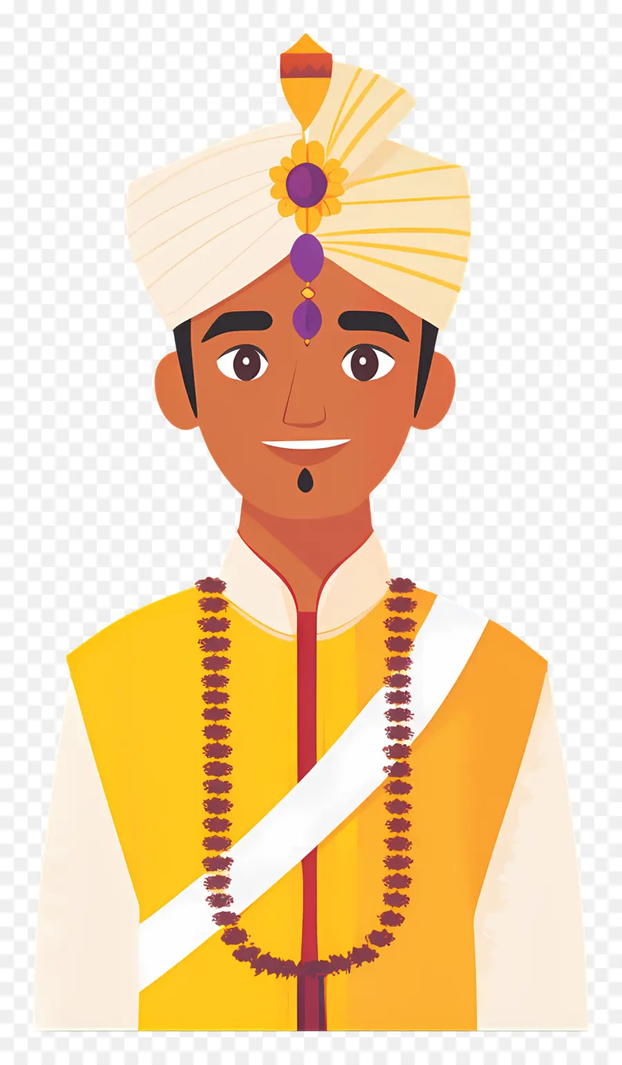 Turban India，Pria Dengan Pakaian Tradisional PNG