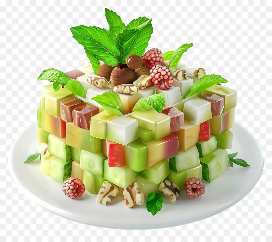 Salad Waldorf，Kubus Salad Buah PNG