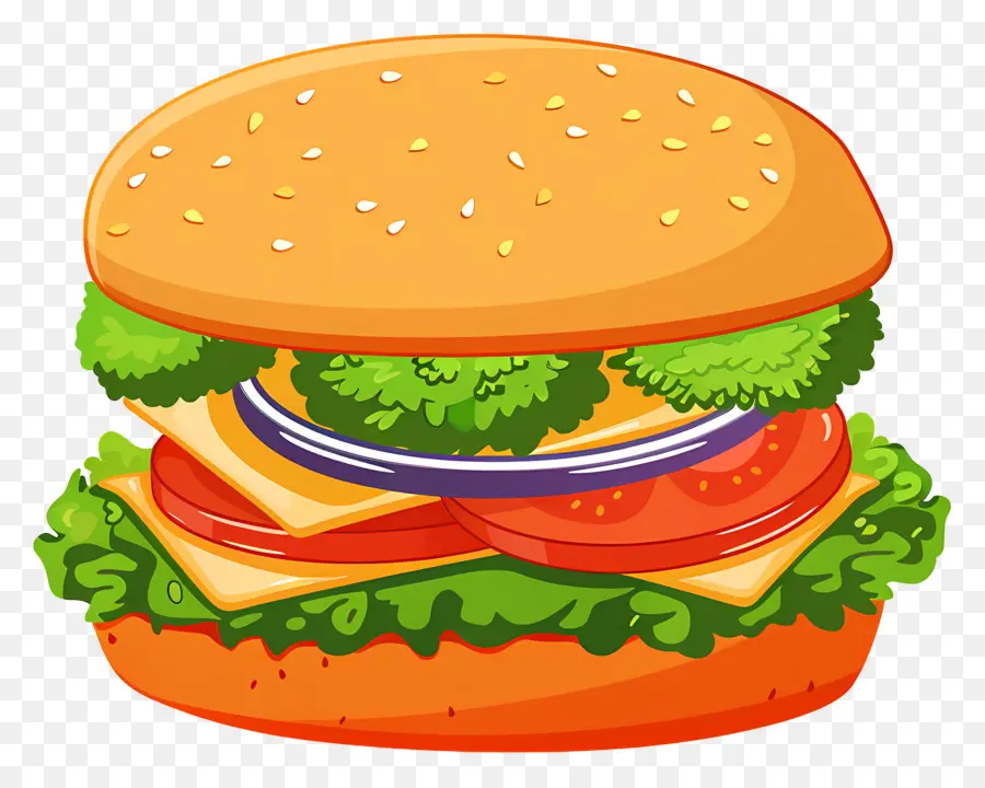 Burger Vegetarian，Burgernya PNG