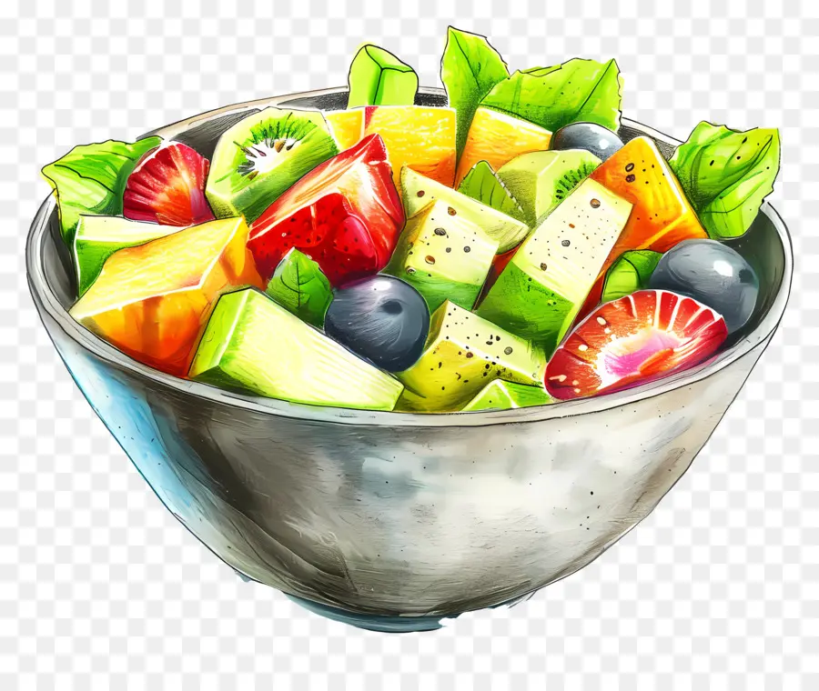 Salad Waldorf，Salad Buah PNG