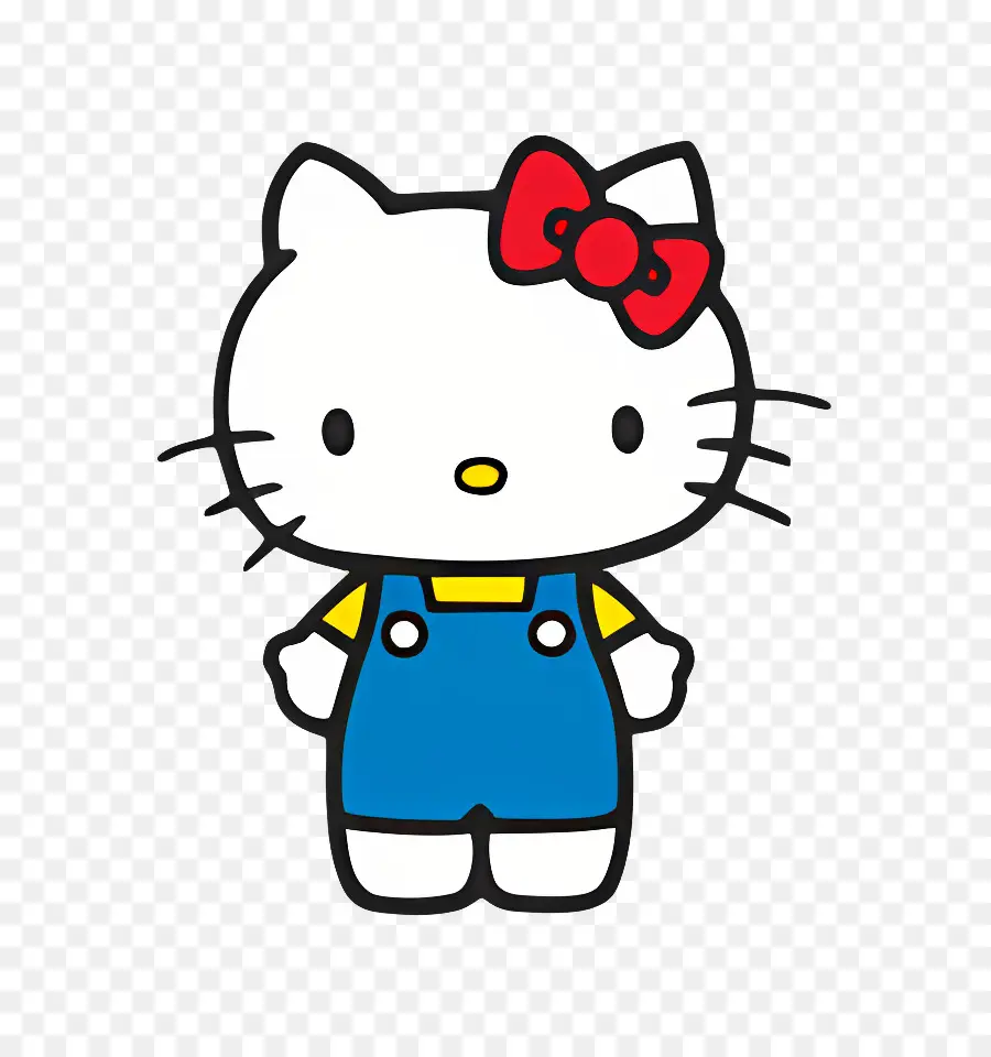 Halo Kitty，Kucing Kartun PNG