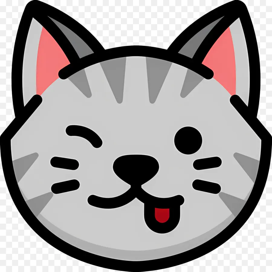 Emoji Kucing，Kucing Abu Abu PNG