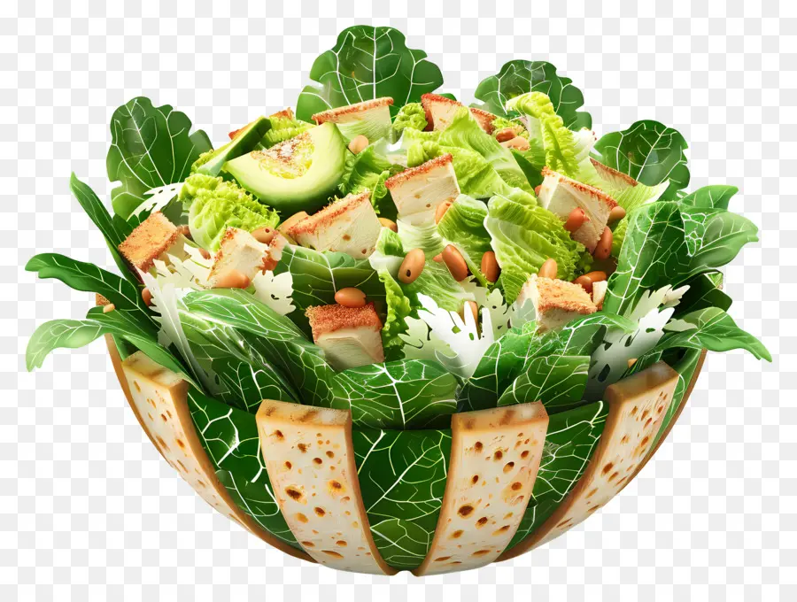 Salad Kaisar，Tempat Sayuran PNG