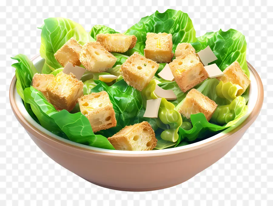 Salad Kaisar，Salad Dengan Crouton PNG