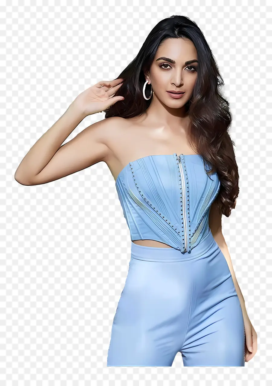 Kiara Advani，Pakaian Biru PNG