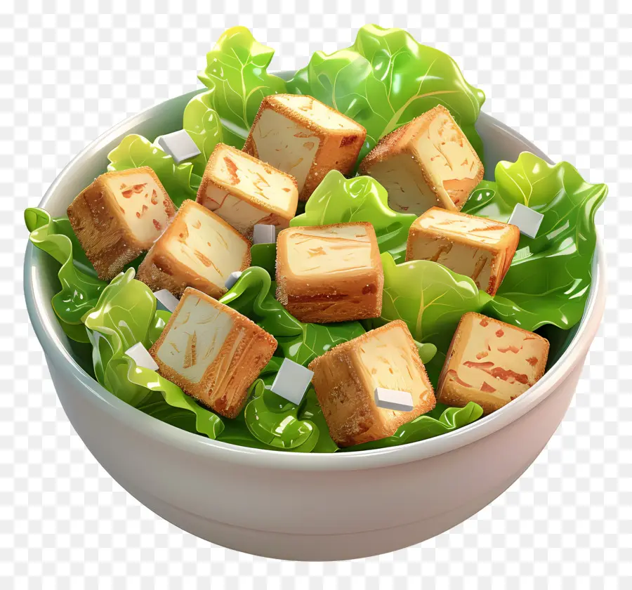 Salad Kaisar，Salad Tahu PNG