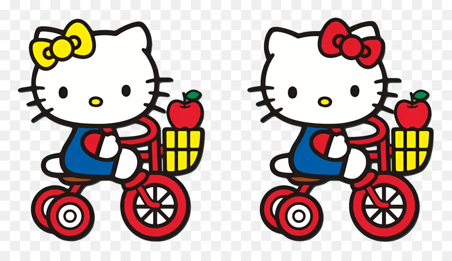 Halo Kitty，Hello Kitty Di Sepeda PNG