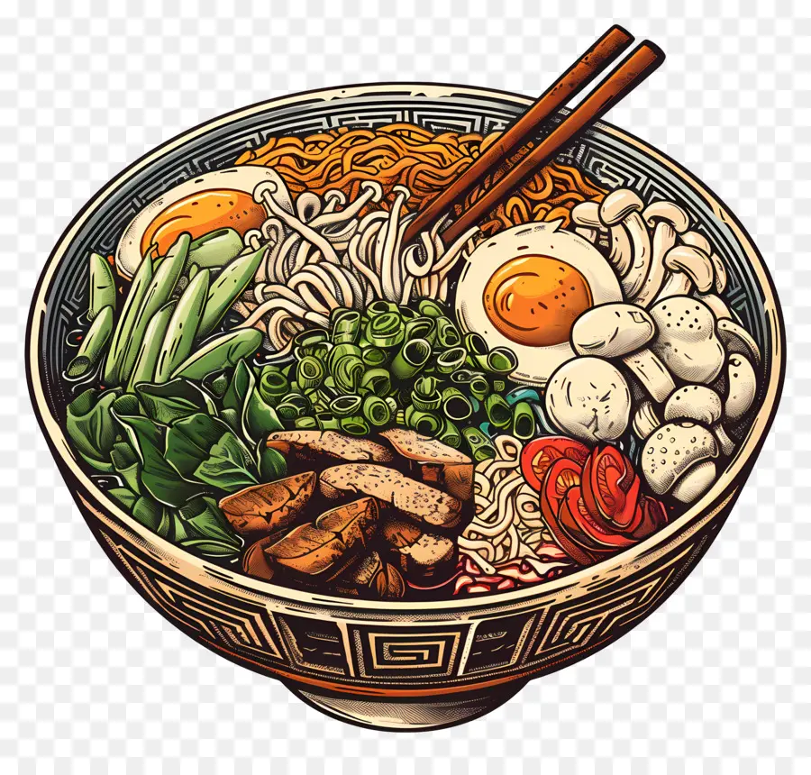 Semangkuk Ramen，Mangkuk Ramen Deluxe PNG