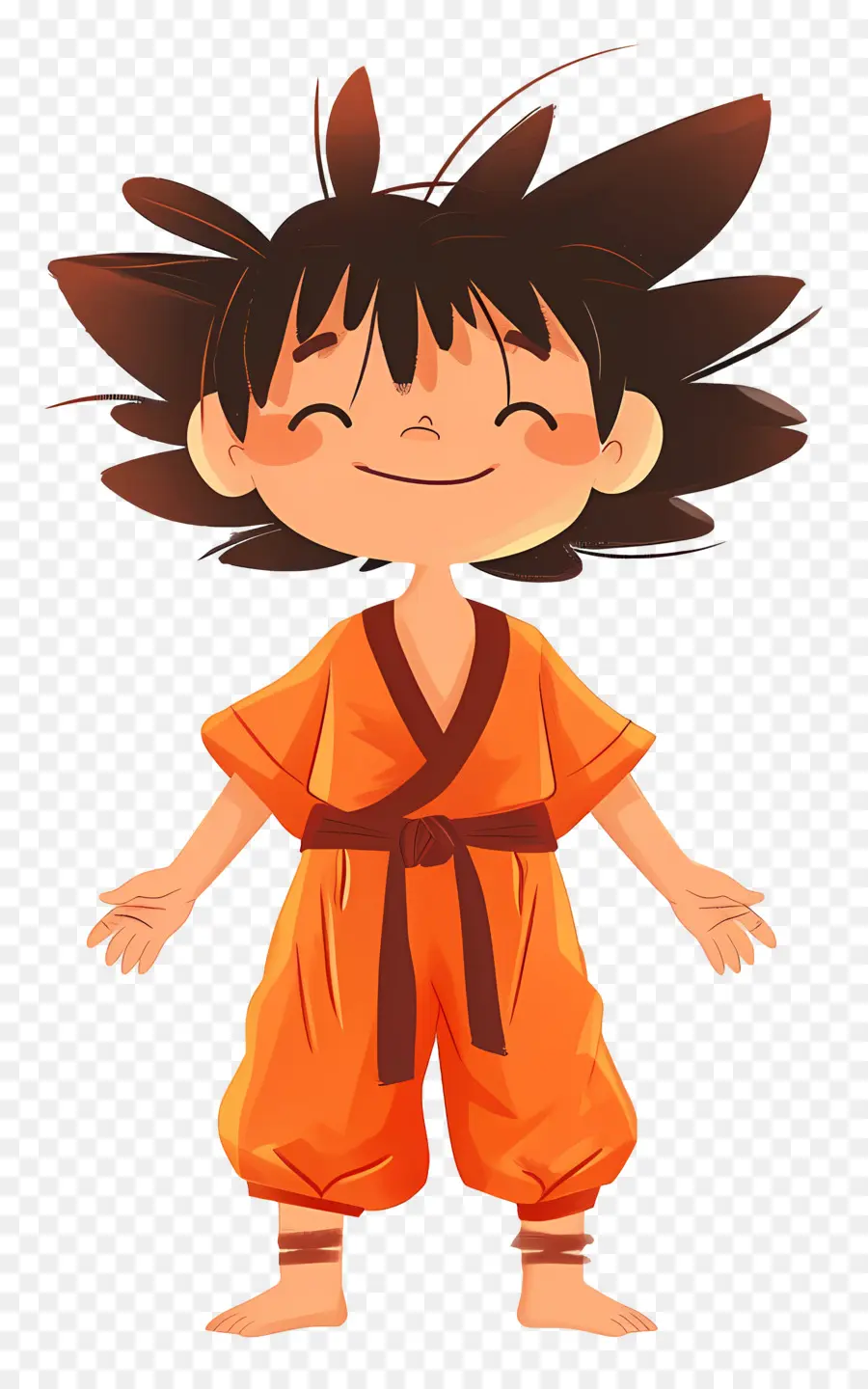 Goku，Bocah Kartun Berbaju Oranye Gi PNG