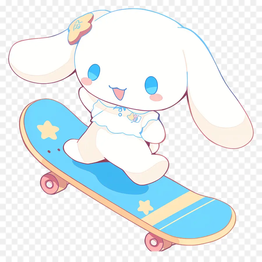 Cinnamoroll Yang Lucu，Karakter Lucu Di Skateboard PNG