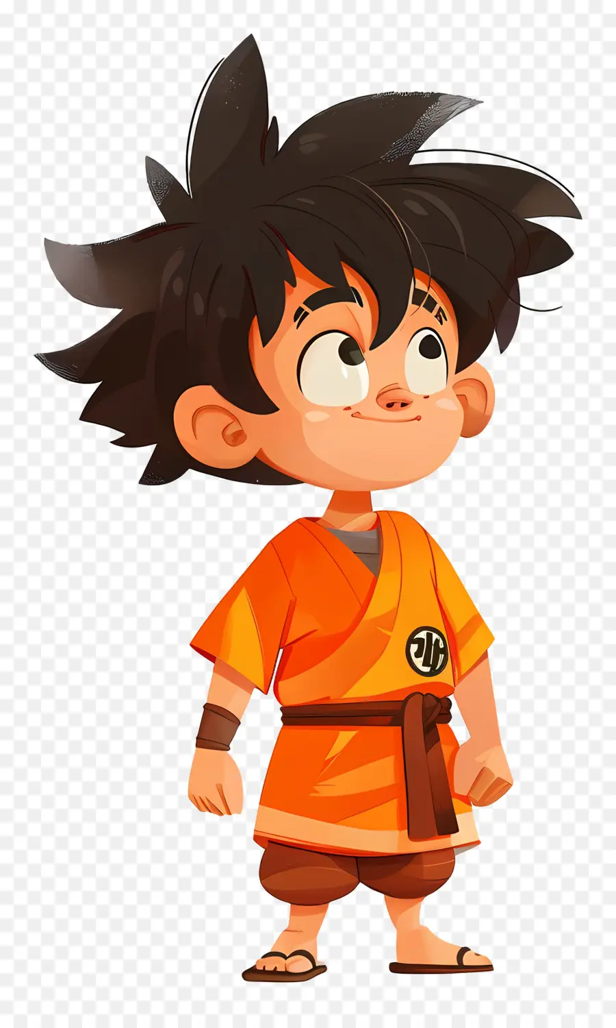 Goku，Anak Laki Laki Berpakaian Oranye PNG