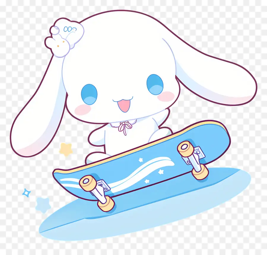 Cinnamoroll Yang Lucu，Karakter Lucu Di Skateboard PNG