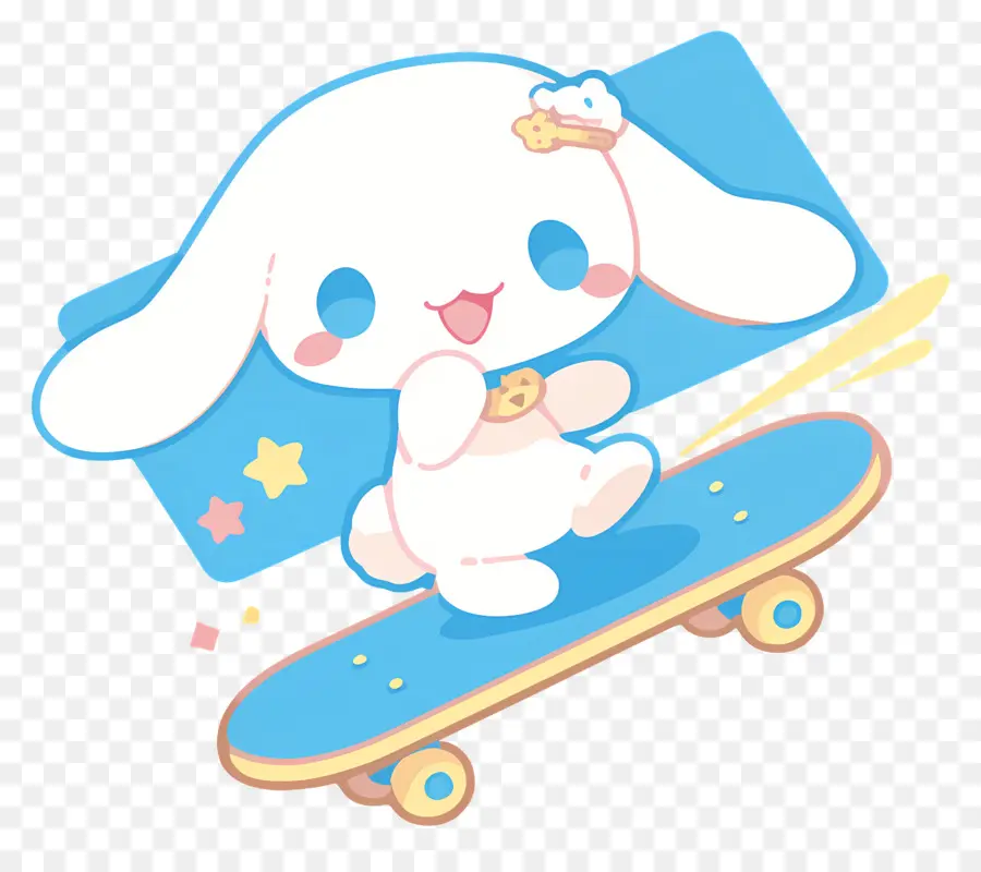 Cinnamoroll Yang Lucu，Karakter Lucu Di Skateboard PNG