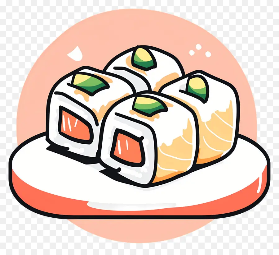 Sushi Gulung，Sushi PNG