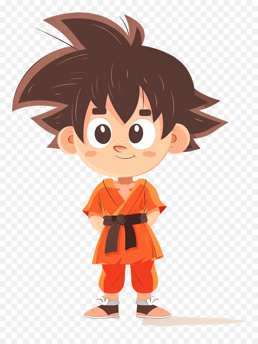 Goku，Anak Laki Laki Berpakaian Oranye PNG