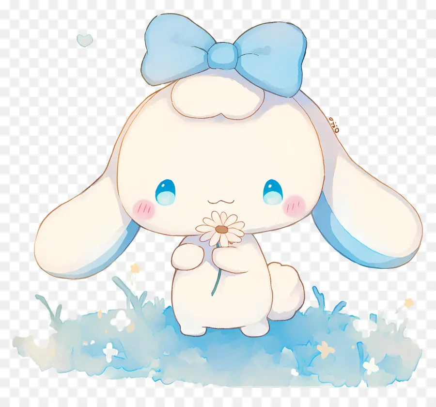 Cinnamoroll Yang Lucu，Karakter Lucu Dengan Bunga PNG