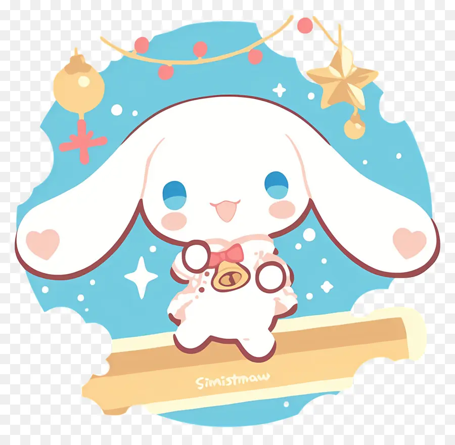 Cinnamoroll Yang Lucu，Kelinci Lucu Dengan Bell PNG