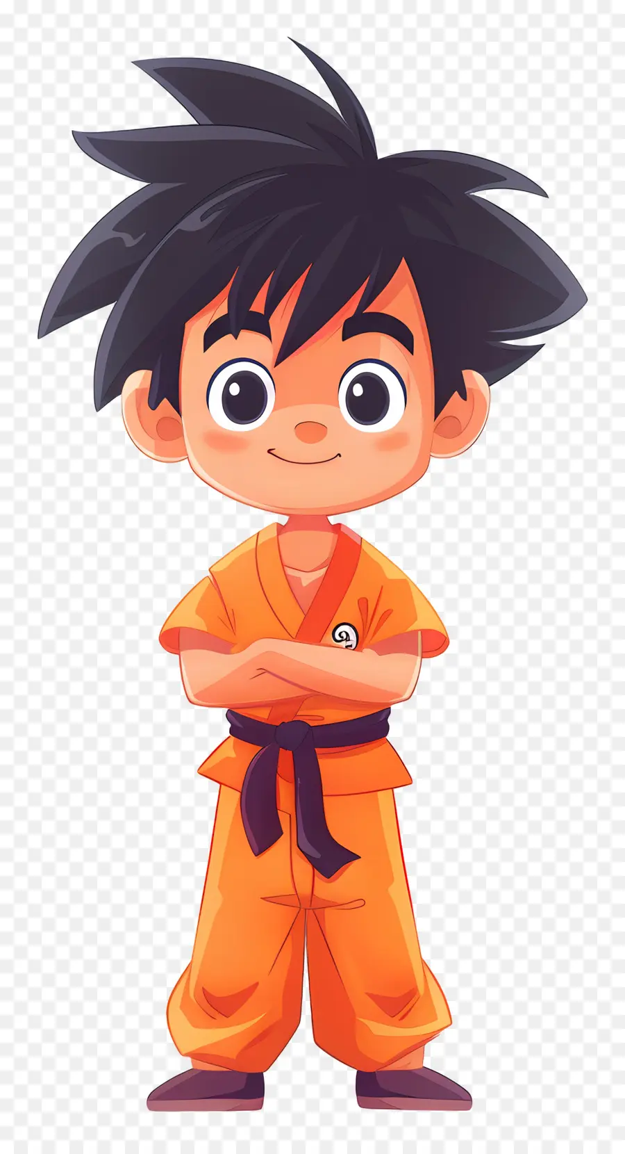 Goku，Anak Laki Laki Berpakaian Oranye PNG