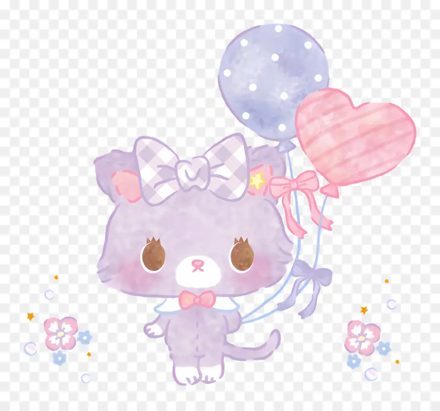 Mewkledreamy，Kucing Lucu Dengan Balon PNG