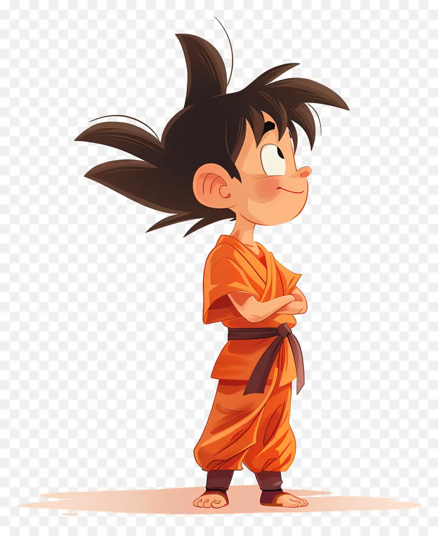 Goku，Anak Laki Laki Berpakaian Oranye PNG