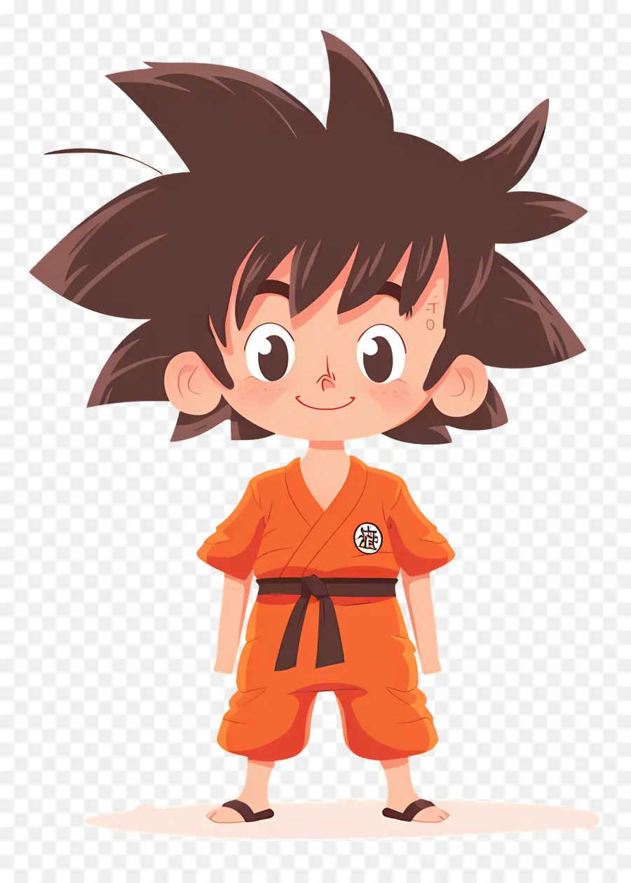 Goku，Anak Laki Laki Berpakaian Oranye PNG