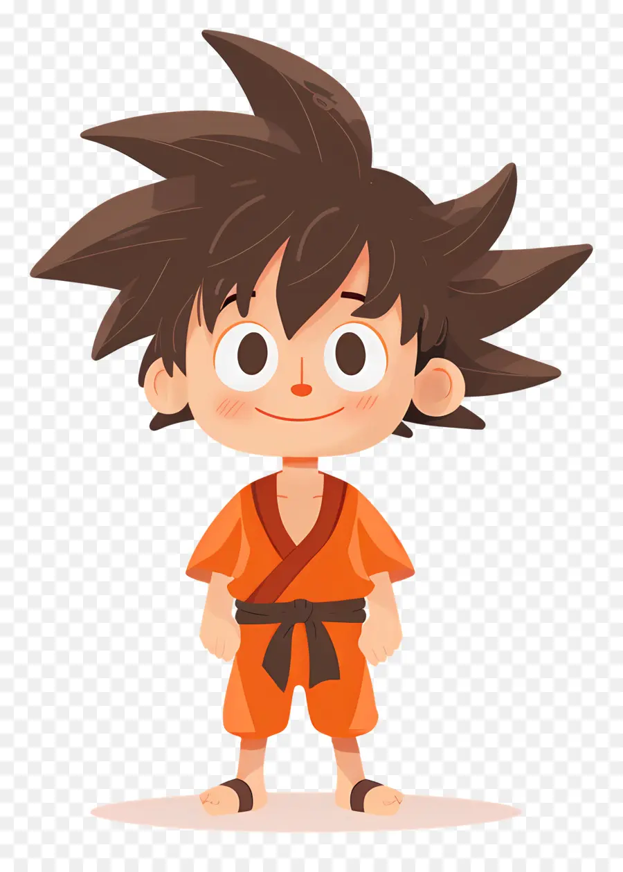 Goku，Anak Laki Laki Berpakaian Oranye PNG