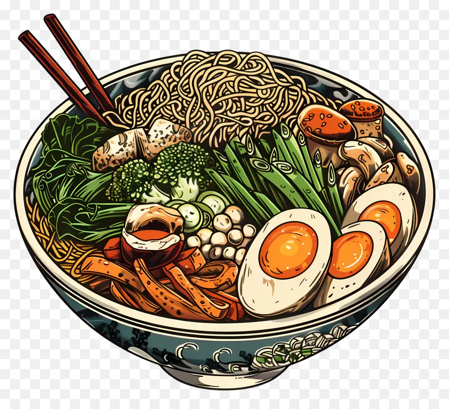 Semangkuk Ramen，Mangkuk Ramen Deluxe PNG