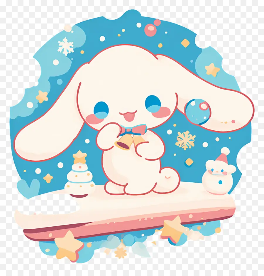 Cinnamoroll Yang Lucu，Kelinci Lucu Dengan Bell PNG