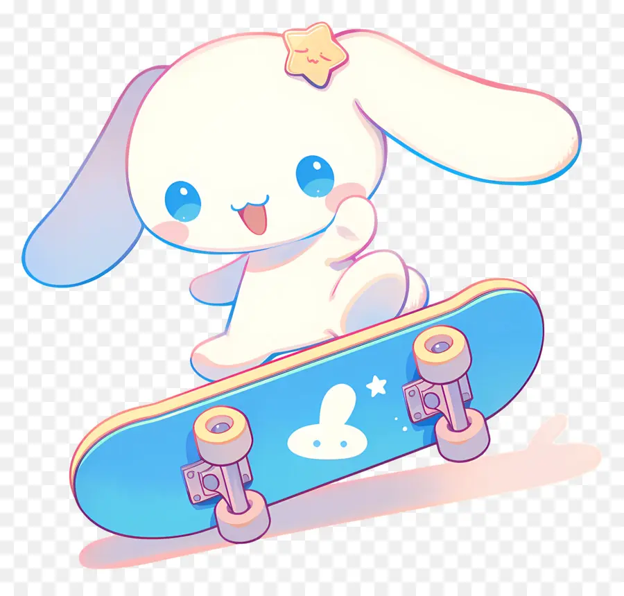 Cinnamoroll Yang Lucu，Karakter Lucu Di Skateboard PNG