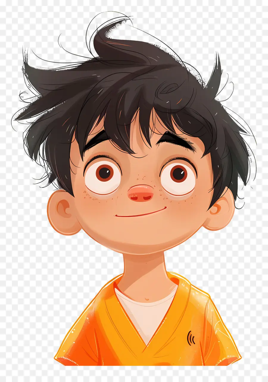 Goku，Bocah Kartun Dengan Rambut Berantakan PNG