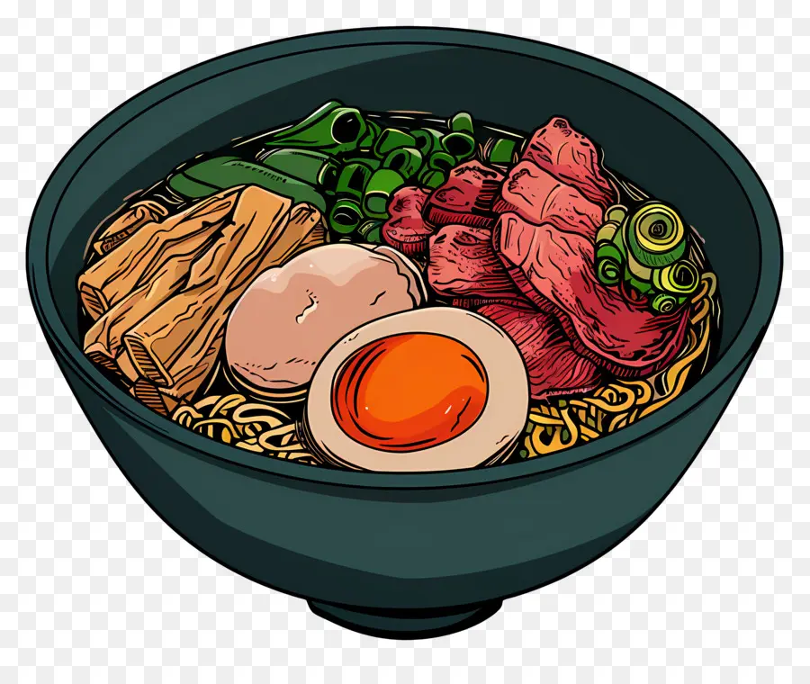 Semangkuk Ramen，Ramen Dengan Telur PNG