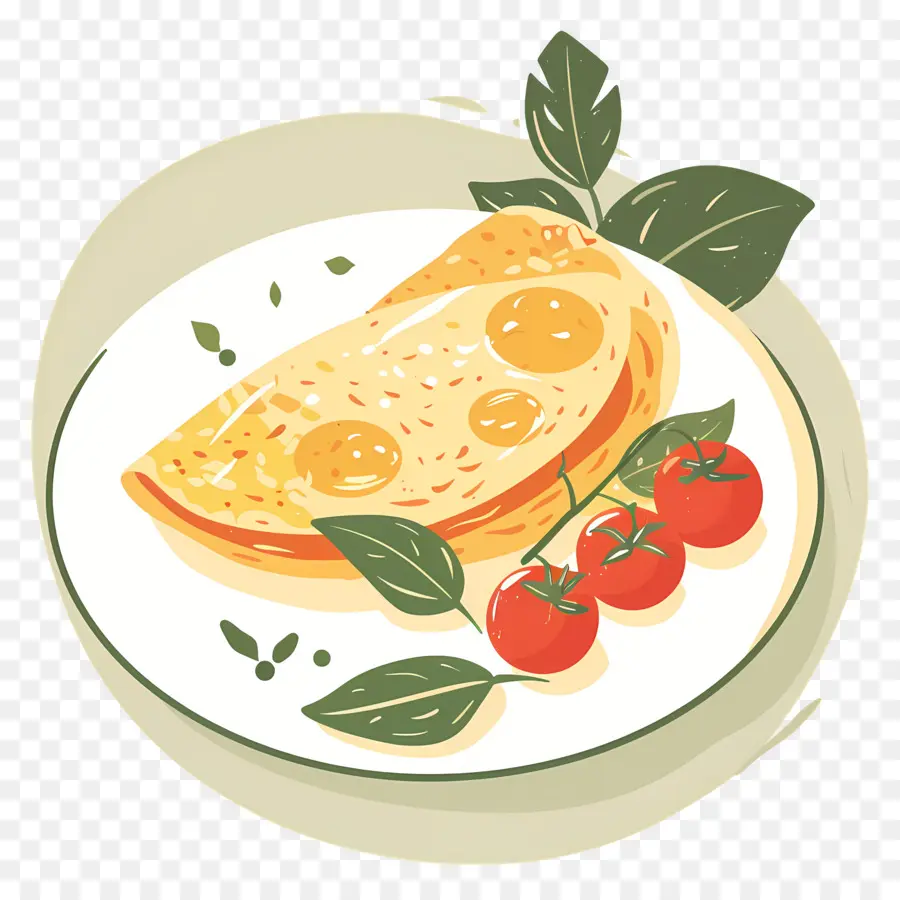 Telur Dadar Spanyol，Omelet Dengan Tomat PNG