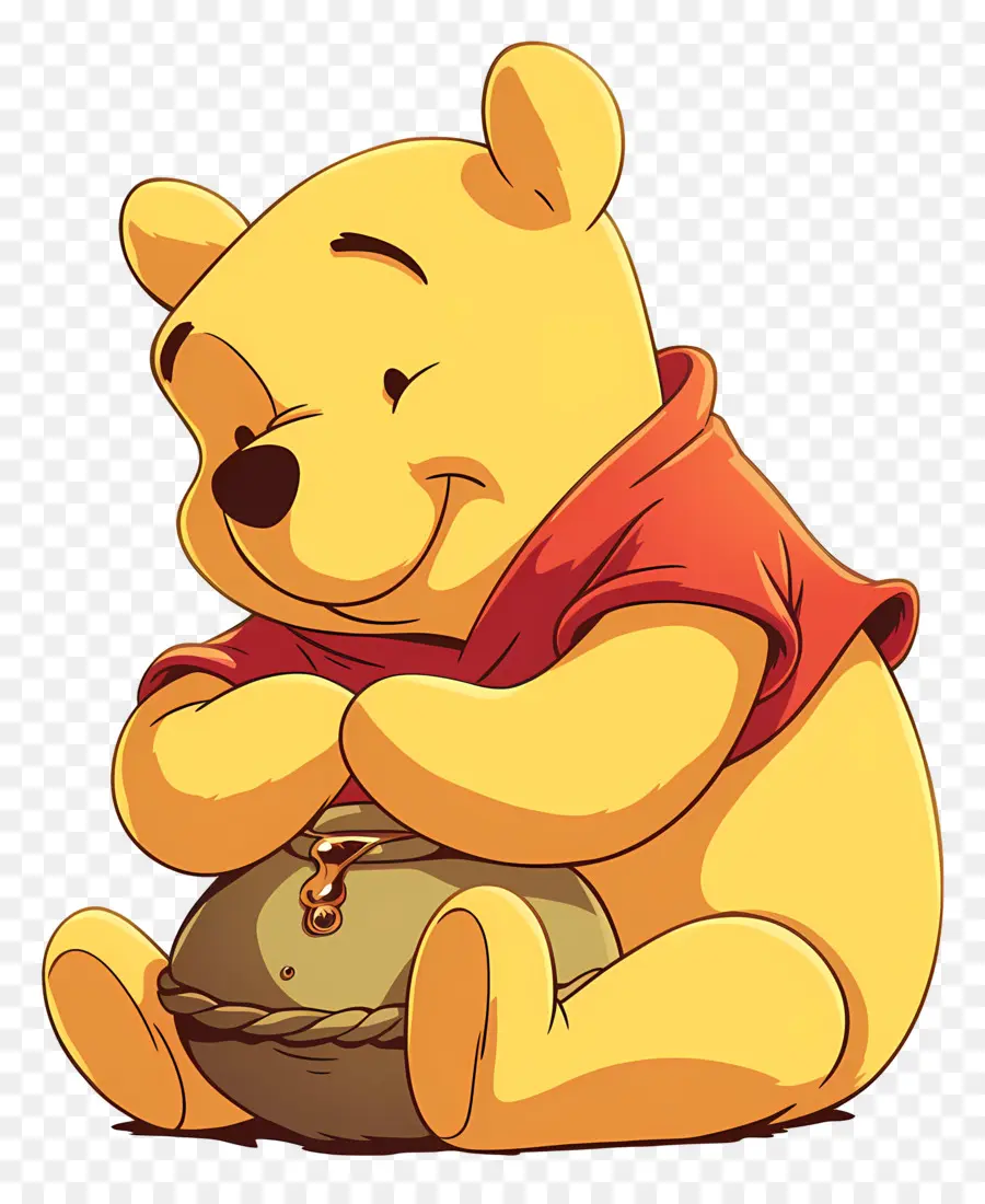 Winnie Si Beruang，Beruang Kuning Dengan Pot Madu PNG