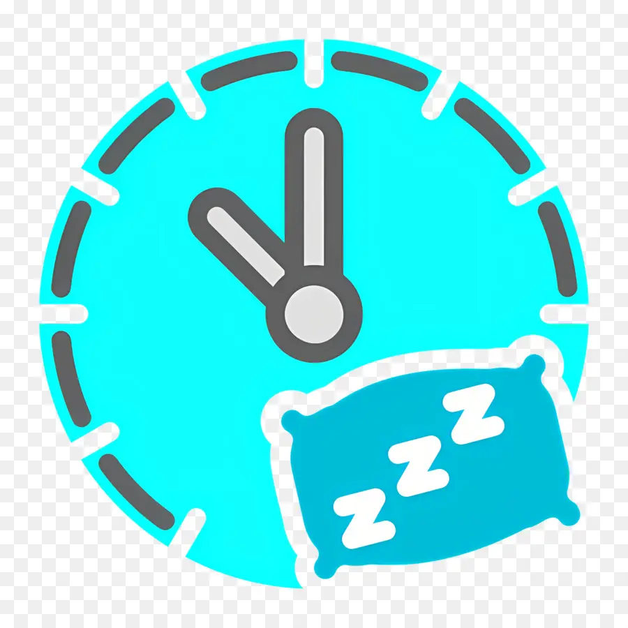 Tidur Zzz，Jam Dengan Bantal PNG