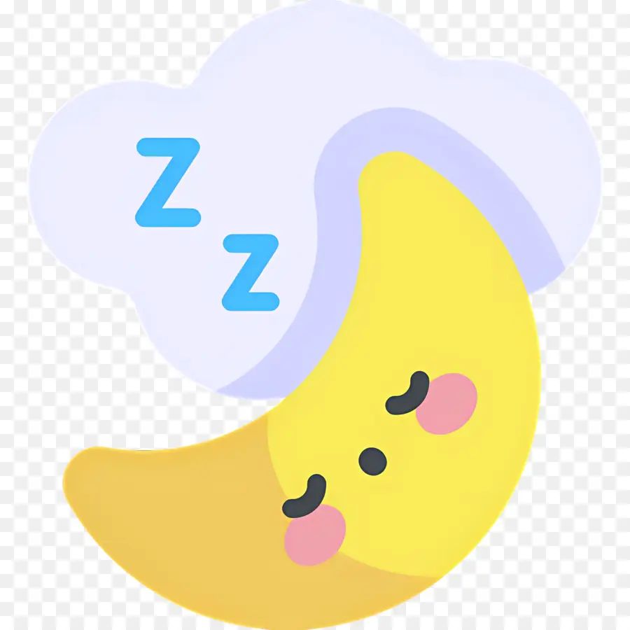 Tidur Zzz，Bulan Dengan Simbol Z PNG