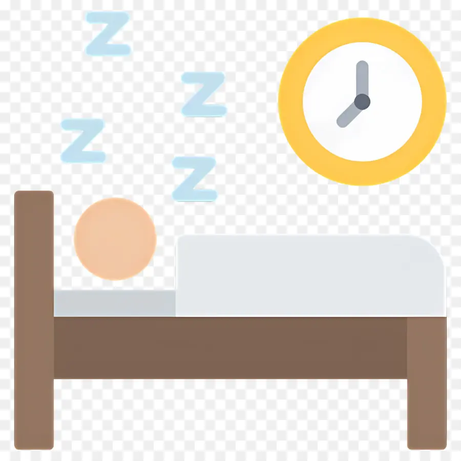 Tidur Zzz，Orang Tidur Dengan Jam PNG